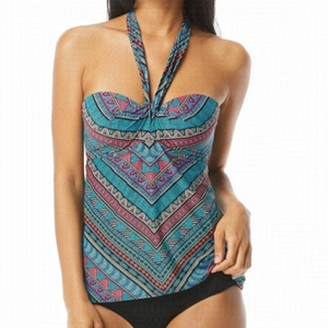 NWT Coco Reef Five Way Bra Sized Underwire Tankini Top - Santa Cruz